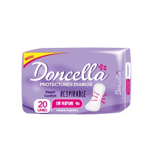 DONCELLA PROTECTOR DIARIO RESPIRABLE S/PERFUME x 20u